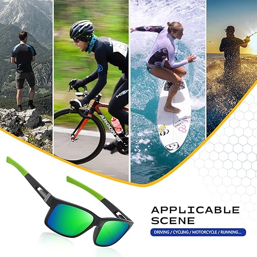 Miniatura 6 de Lentes de sol deportivos y polarizados para hombre y mujer con protección UV400, envolventes, para conducir y pescar