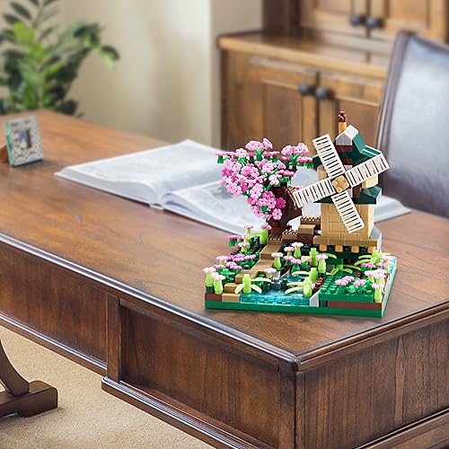 Vista 11 de Architecture Port Cabin Building Set Kit de modelo y regalo para niños y adultos, minibloques de 600 piezas con 2 figuras Cabina de puerto