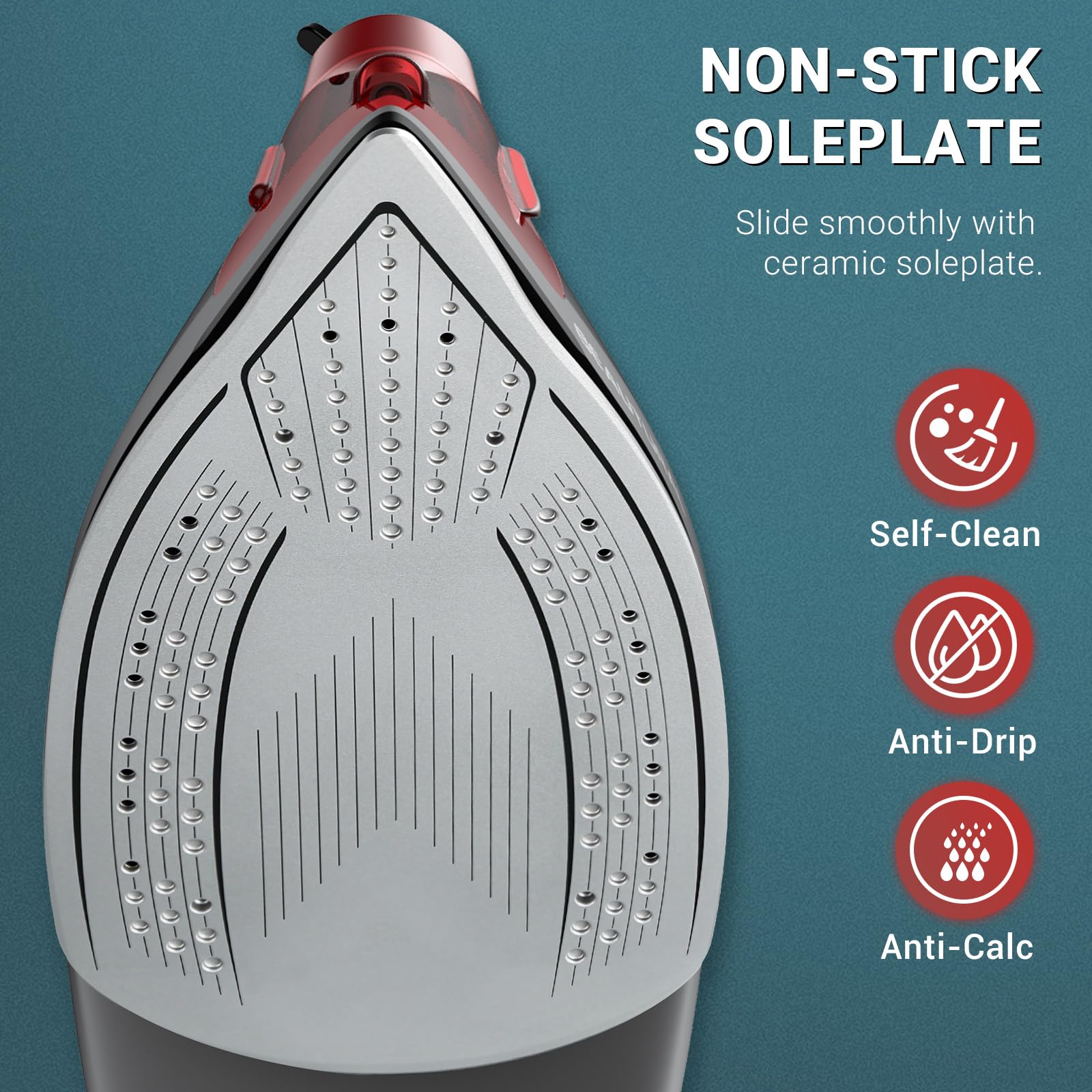 BEAUTURAL Steam Iron - Powerful Wrinkle Removal -3