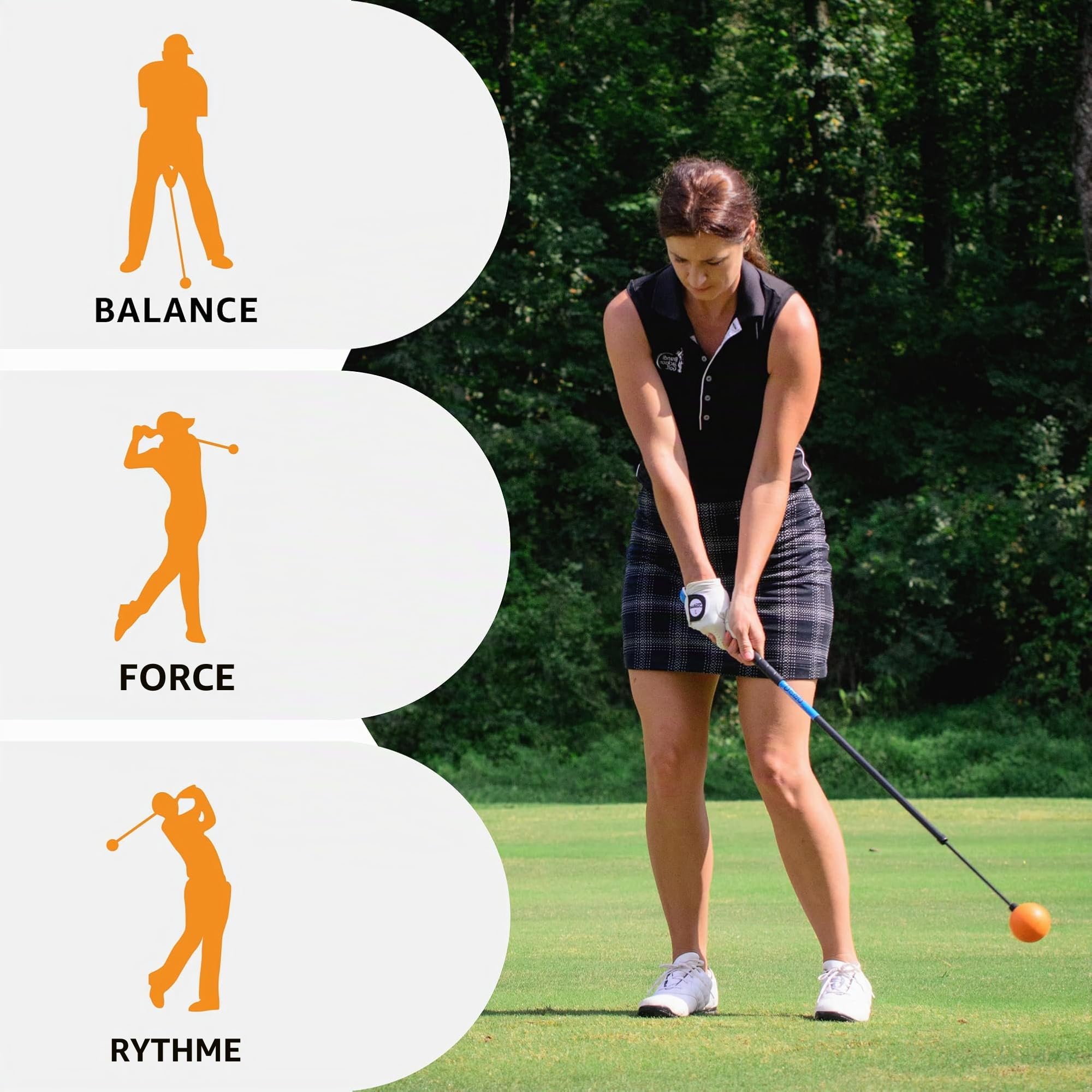 Orange Whip Aide au Swing de Golf brevetée et fabriquée aux États-Unis pour améliorer Le Rythme, la flexibilité, l'équilibre, Le Tempo et la Force * Fabriqué aux États-Unis *