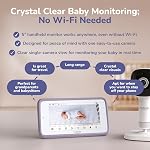 Hubble Connected SkyVision Baby Monitor with AI Enhanced HD Smart Camera, Parent Unit, Stand, Night Vision, Night Light, Soothing Sounds, Wellness Tracking, App