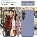 YATWIN Silicone Back Case for Samsung Galaxy S24 Plus, Soft-Touch Phone Back Cover for Samsung Galaxy S24 Plus - Lavender Grey gallery image