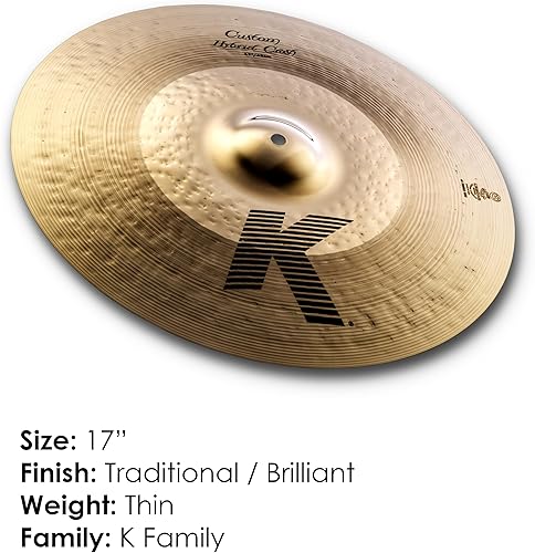 Vista 13 de Zildjian K Custom Hybrid Crash Platillo - 18 pulgadas