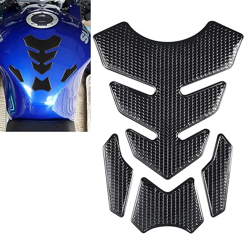 TOMALL Protector de tanque de gasolina 3D para motocicleta, calcomanía de goma suave, protector de almohadilla de tanque de goma antideslizante,