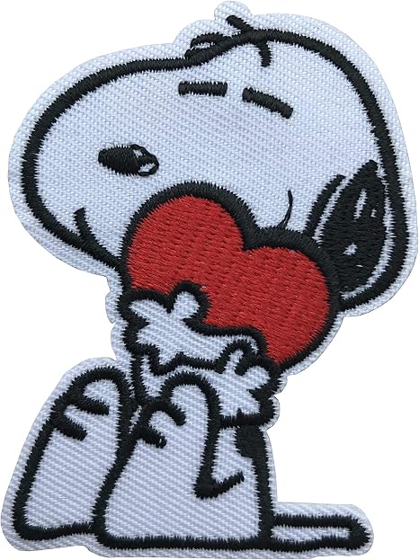 Amazon.com: Parche bordado para coser de la mascota de los cacahuetes, con  corazón de hierro : Arte y Manualidades