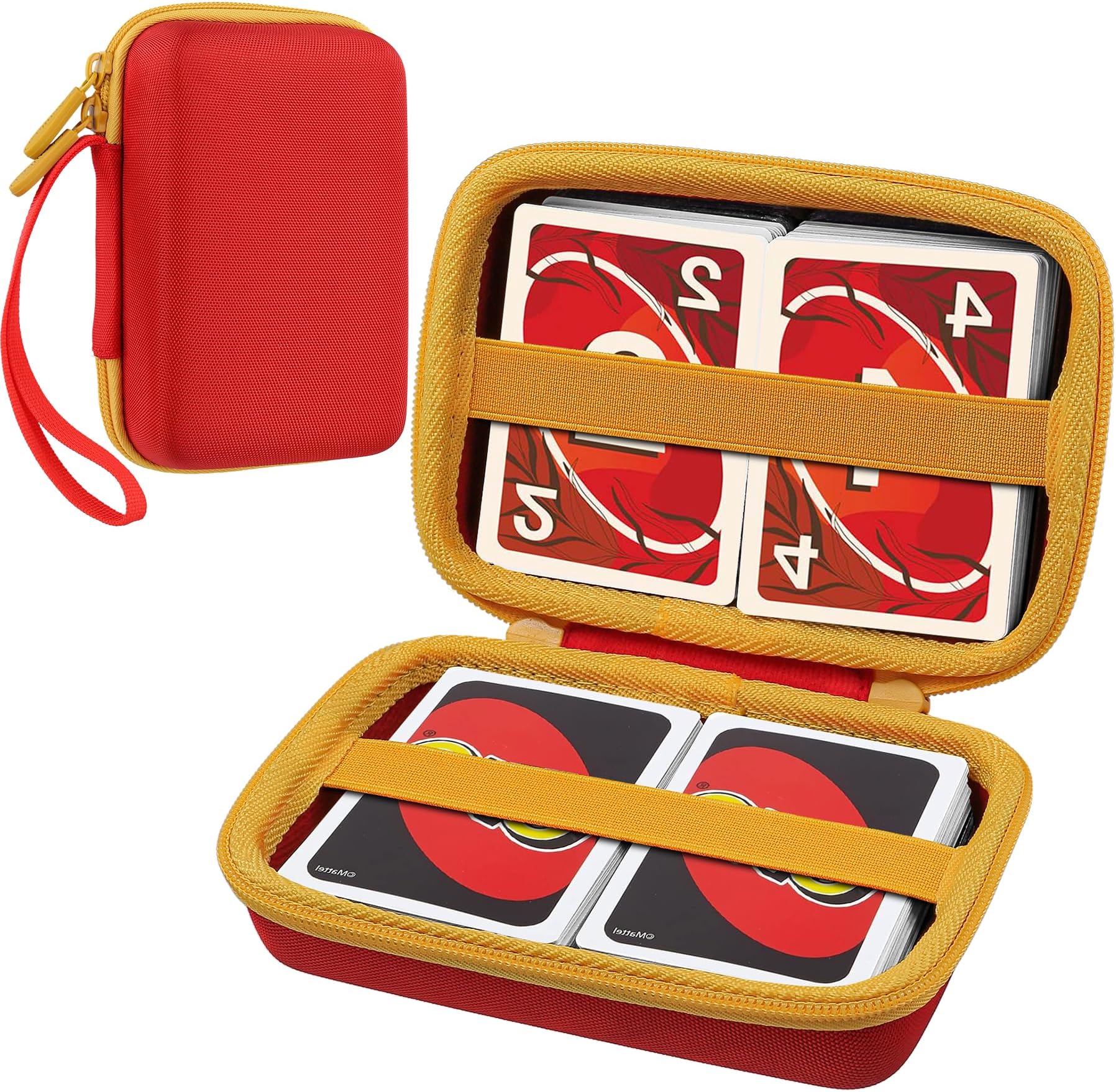 AenllosiStorgae Card Case for UNO Card Game,Hard Case Capacity Max for 300 Cards(Case Only,Red)