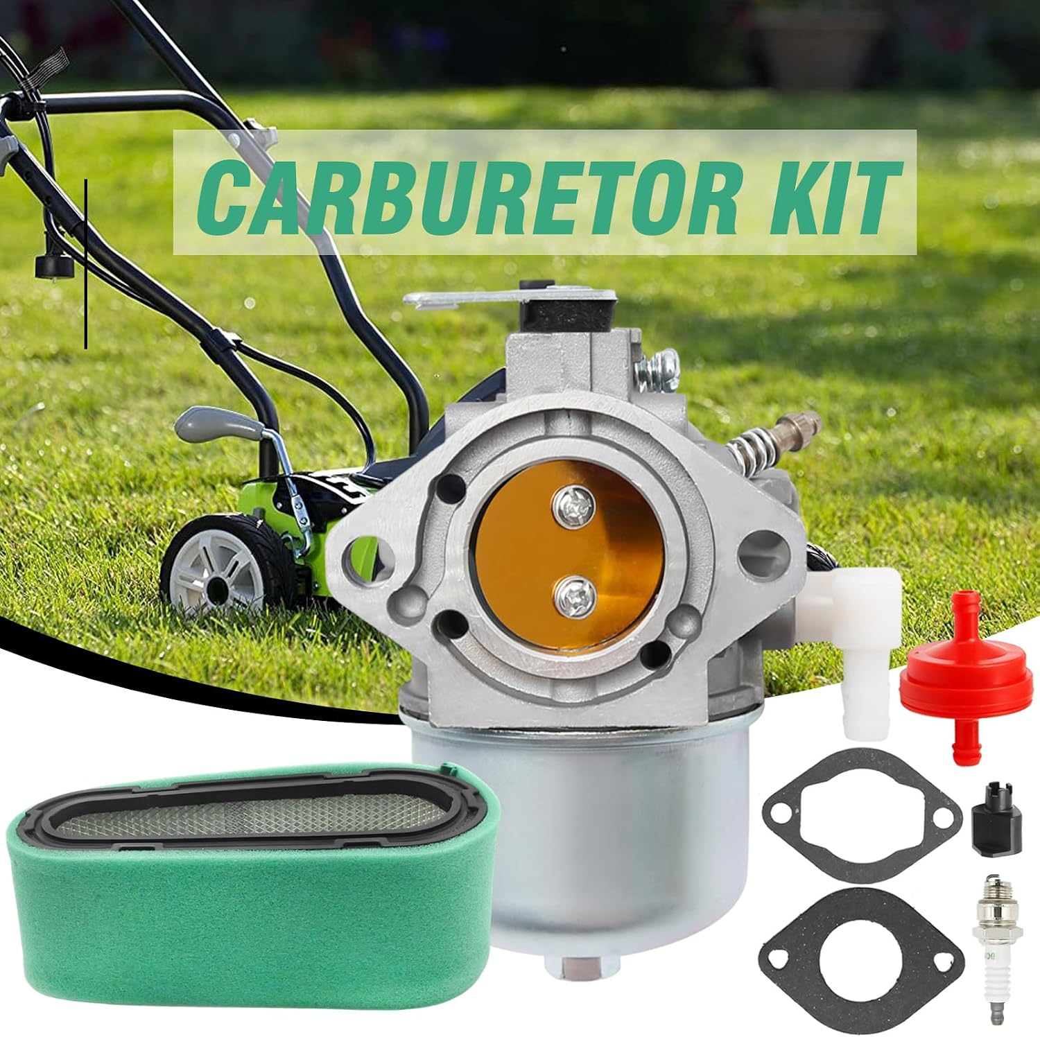 699831 Carburetor Kit with Air Filter for Briggs & Stratton 13.5HP 465cc Engine 28D707 28R707 28M707, Fits Toro 71301 TimeCutter Lawn Tractor, Replaces 694941