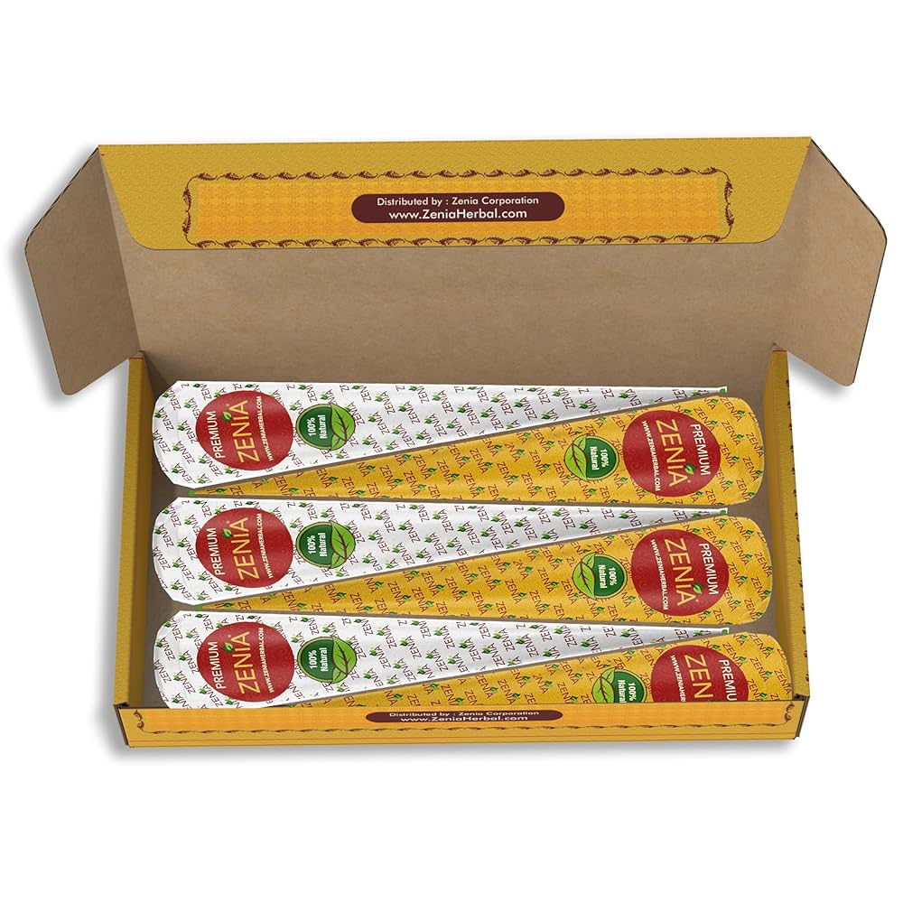 Amazon.com: Premium Natural Henna Cones 35g by Zenia