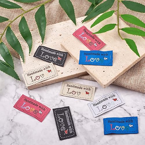 Vista 47 de Cheriswelry 300 piezas de eslabones de madera rectangular con palabra hecha a mano Schima Superba enlaces de madera ovalados etiqueta de rombo 3