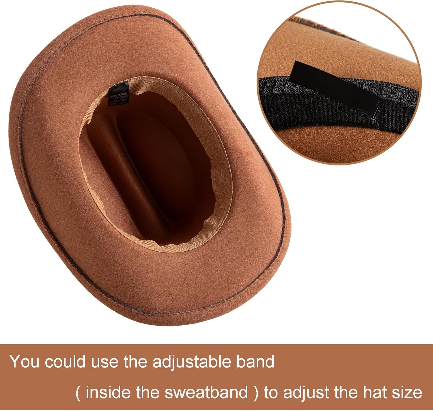 Jastore Kids Cowboy Hat for Girls Boys Western Cowgirl Hat with Buckle Belt Cattleman Style Cowboy Hat - Image 3