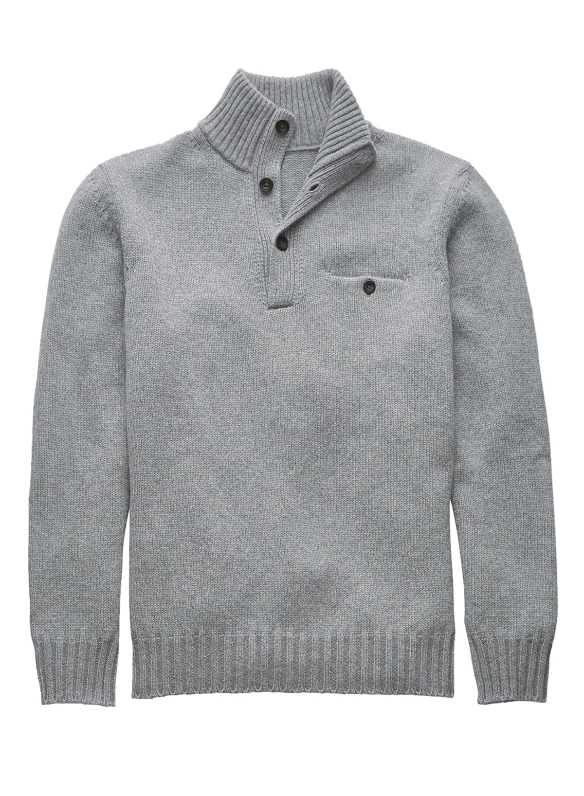 jmierrMen's Pullover Buttoned Sweater Soft Knit Long Sleeve Winter Sweaters