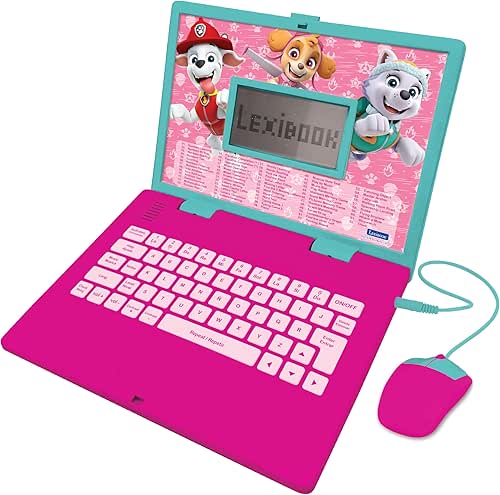 Lexibook, Paw Patrol, Educational and Bilingual Laptop in English/Spanish, Toy