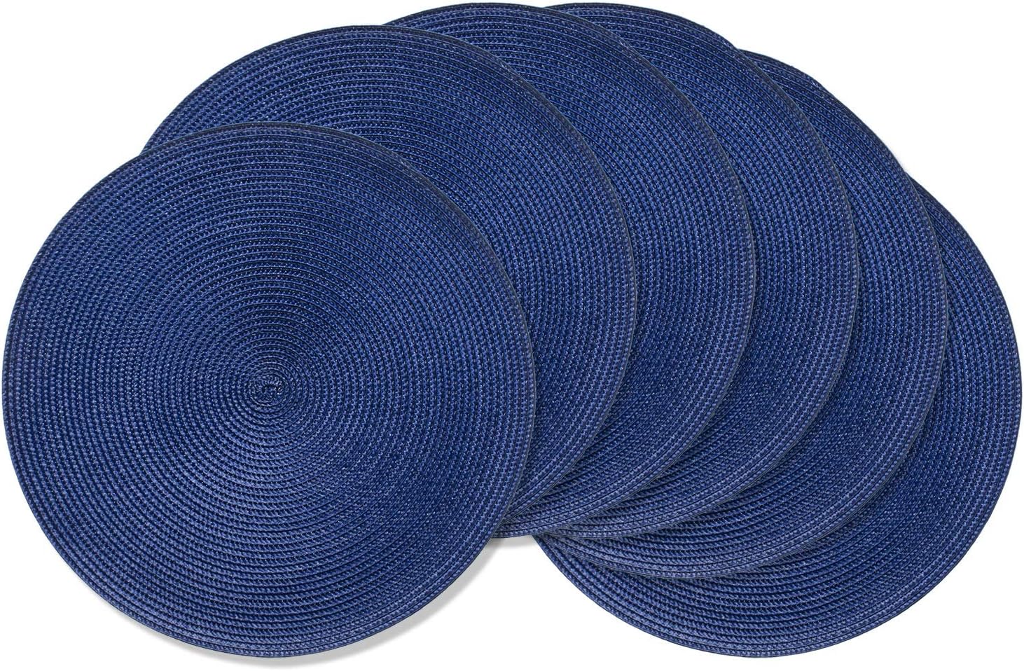 AHHFSMEI Round Braided Placemats 15 Inch Round Table Mats for Dining Tables Washable