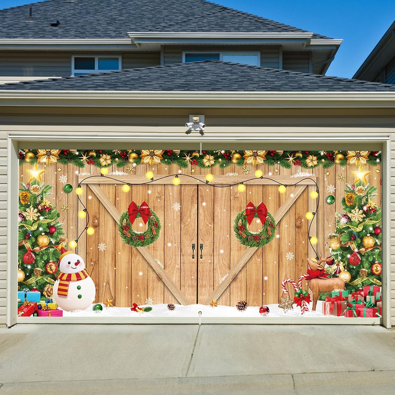 Snapklik.com : BlissfulTie Upgraded Magnetic Christmas Garage Door