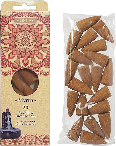 Miniatura 2 de Hosley Conos de incienso marrón de mirra, aroma de larga duración para positividad y aire puro, polvo de madera, aromaterapia para aliviar el