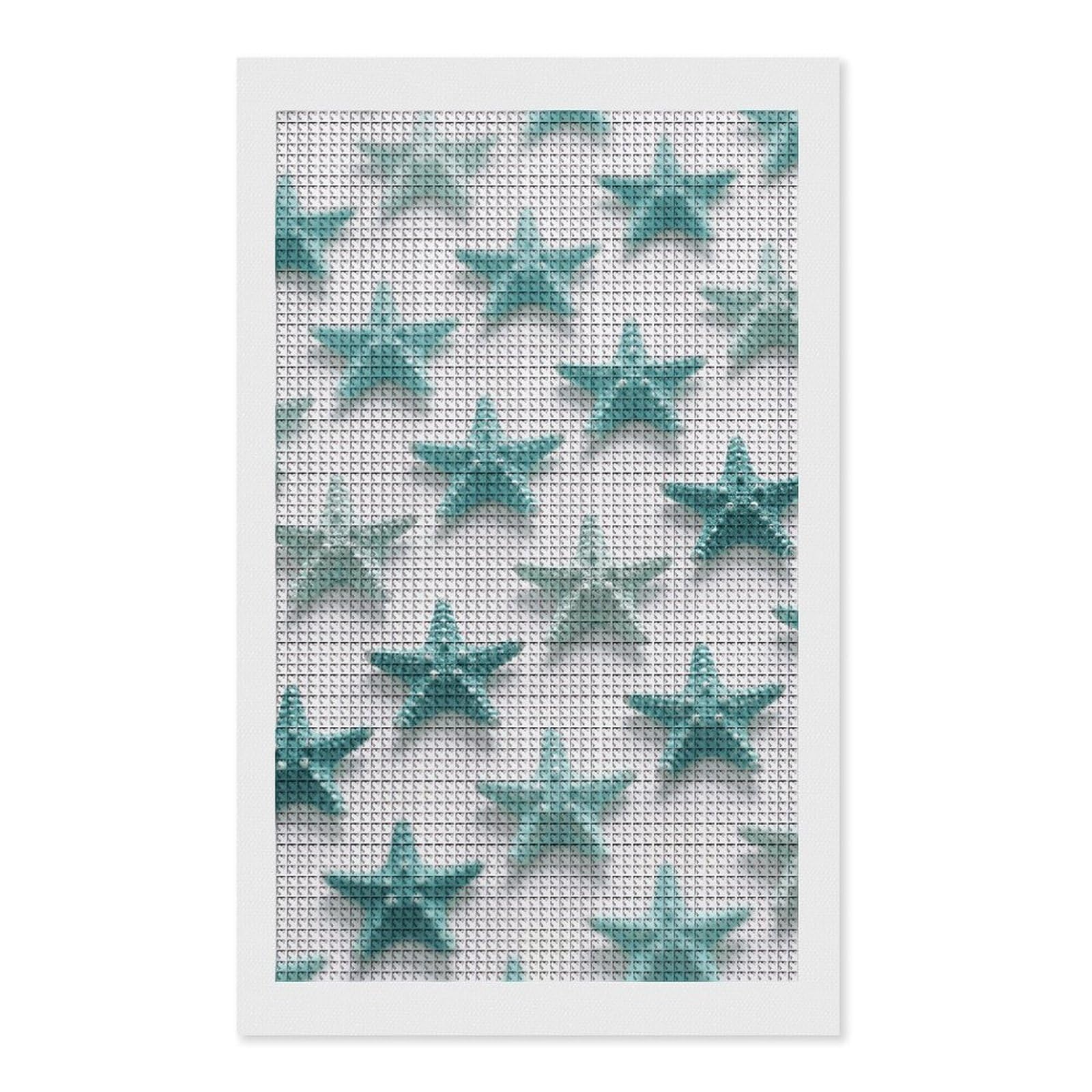 FodPand Starfish 5D Diamond Painting Kits for Adults Beginners Full Drill Square Diamond Dots Pictures Gem Art Supplies for Home Wall Room Decoration DIY Craft Set Gift 12x20