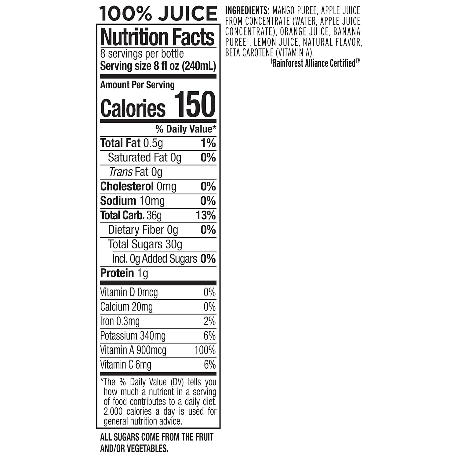 Naked, Mighty Mango Juice, 64 Fl Oz Bottle