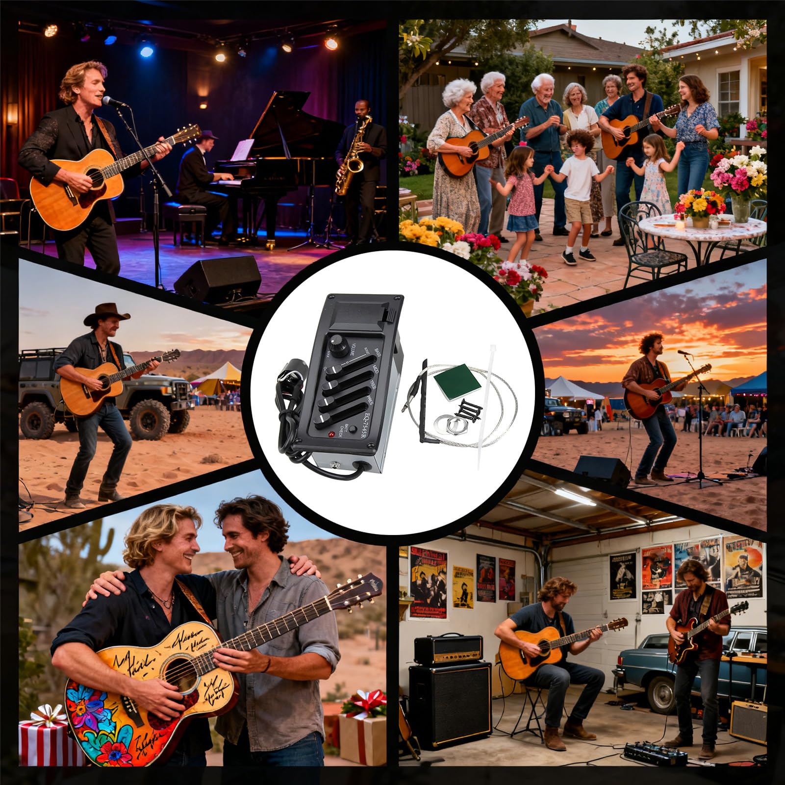 Préampli de guitare – Égaliseur d'égaliseur de guitare acoustique, pédale acoustique | Hignh Amplificateur de sortie pour adultes, créateurs de musique, spectacle, vacances, anniversaire