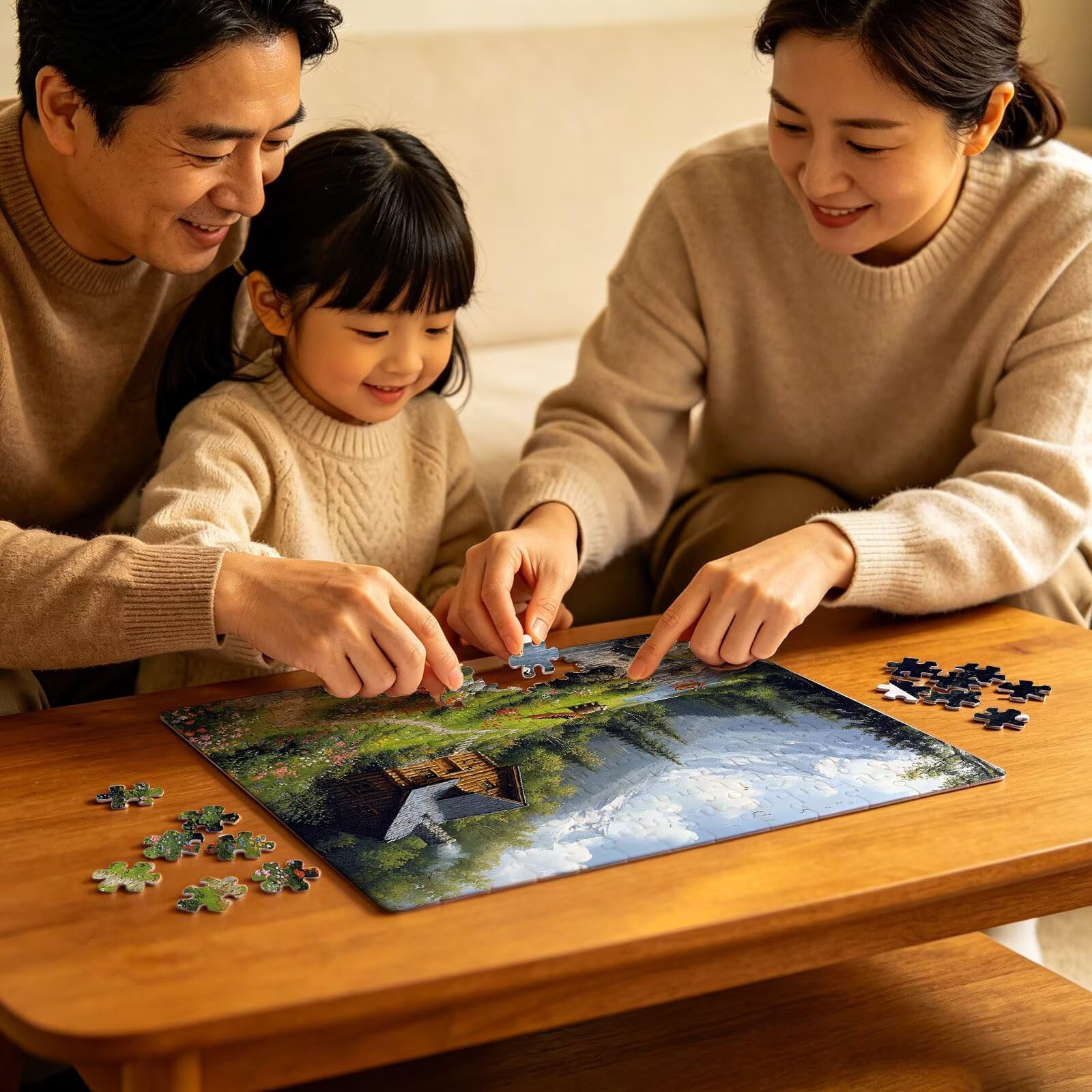 Puzzle fiume cabina(2), Puzzle Adulti 3000 pezzi, Puzzles Legno con Squisita Scatola di Imballaggio, Rompicapo per Esperti con Incastro Perfetto, Stampa Alta Definizione, Regalo per Adulti W3H-879