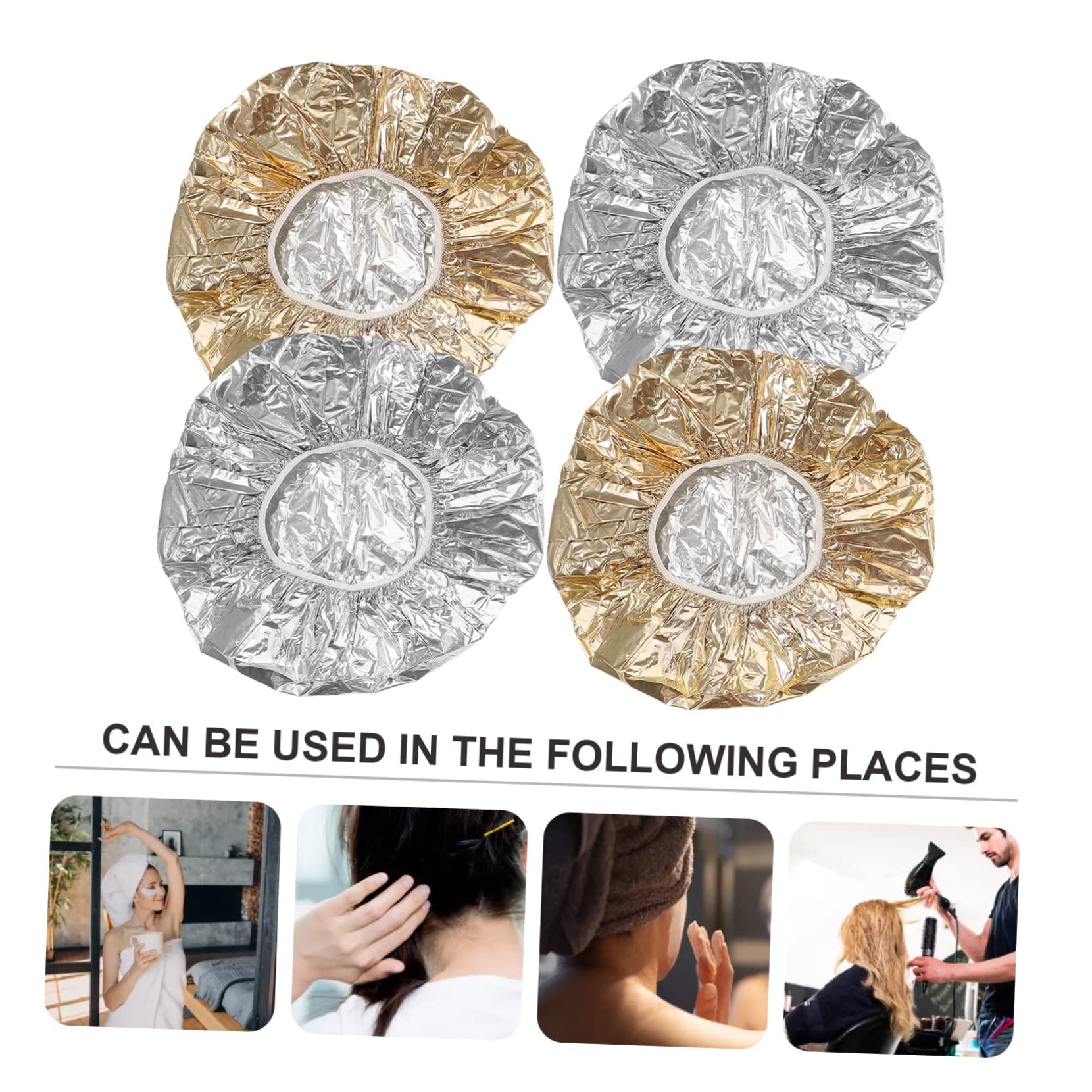 Gogogmee Deep Conditioning Heat Cap Hair Foil Cap for Coloring Reusable Hair Salon Hat Elastic Lightweight