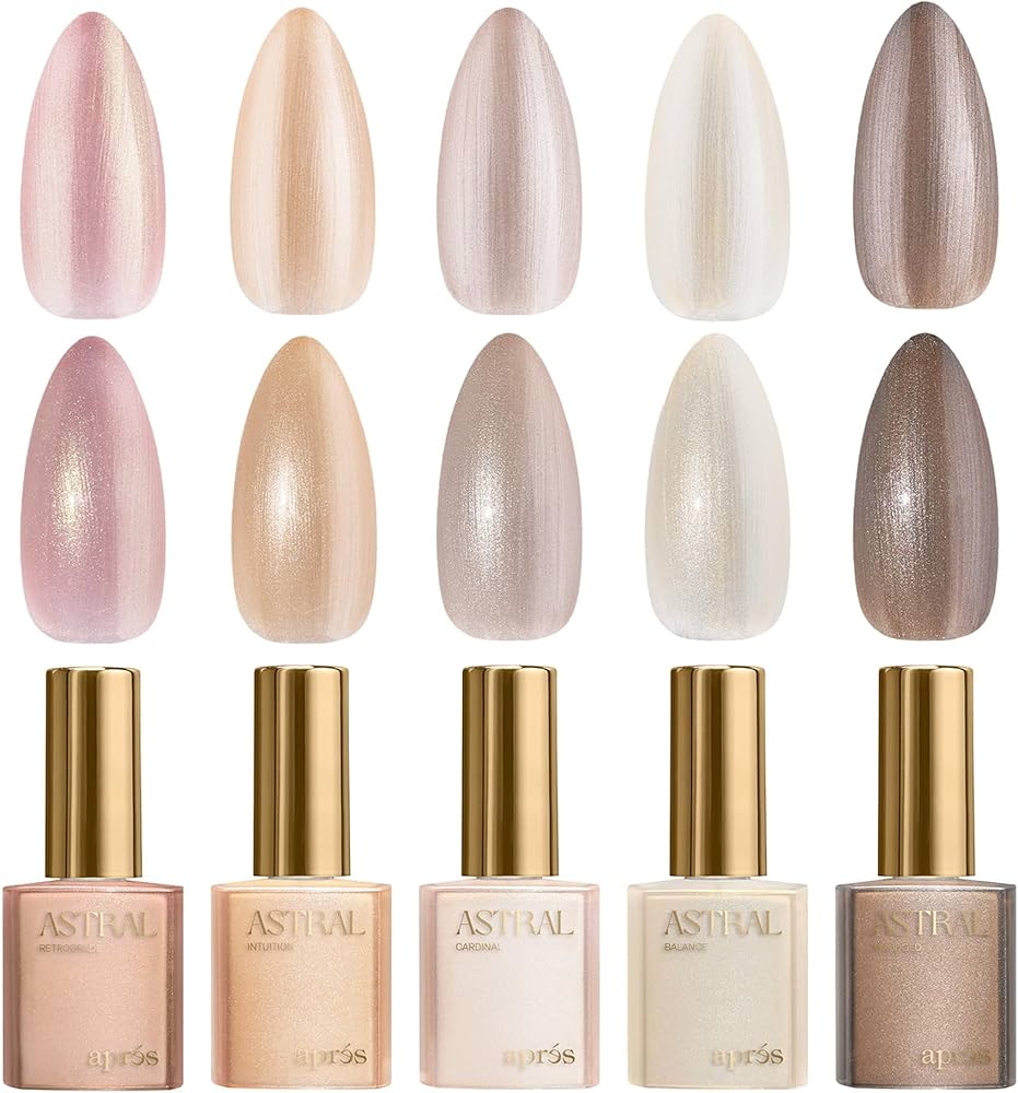 Amazon.com : APRÉS Astral Gel Color Set of 5, Streak-Free Self