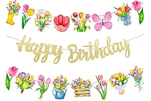 Spring Tulip Birthday Decorations