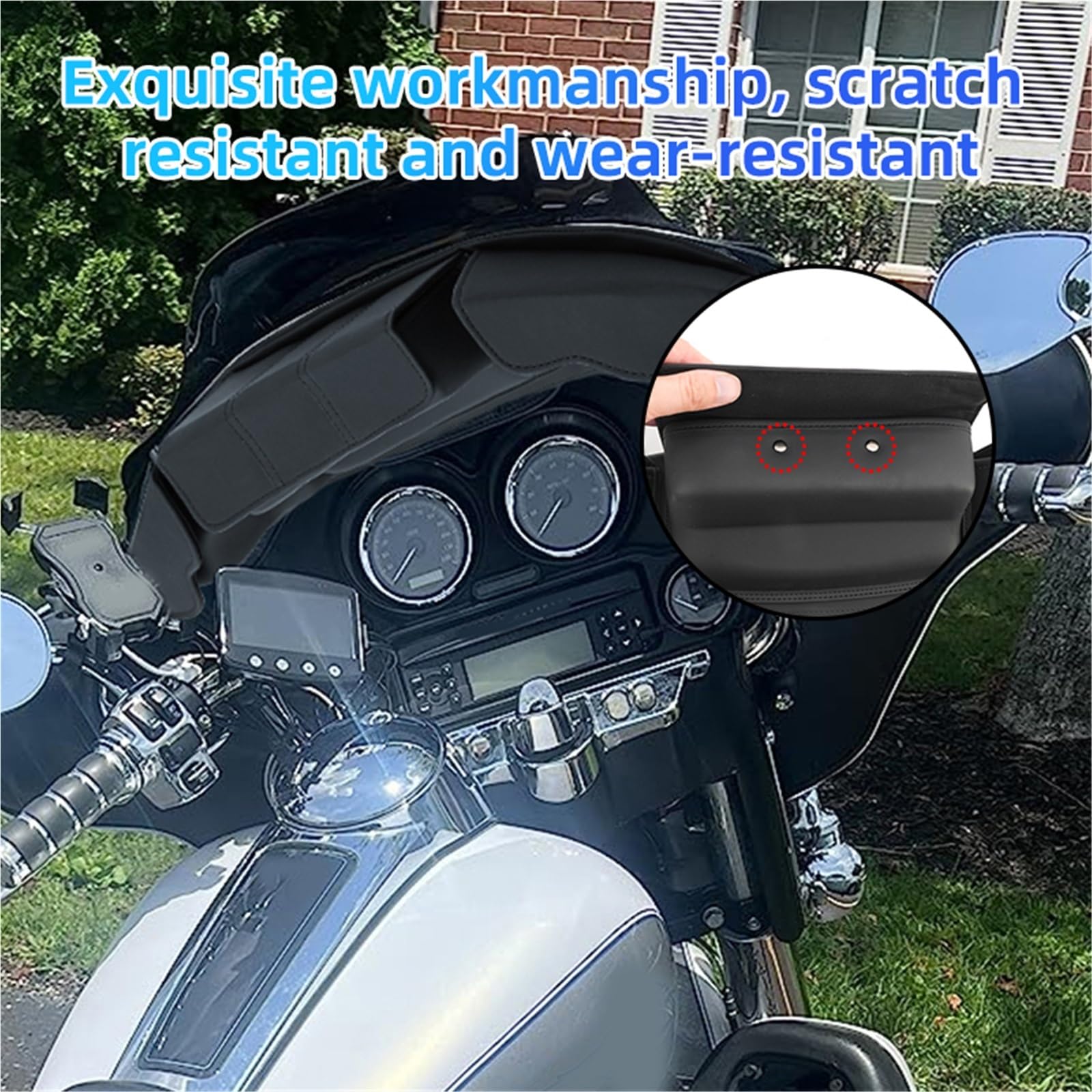 Borsa A Marsupio Con 3 Tasche Per Parabrezza Batwing Per Electra Glide Police FLHTP 2014 2015 2016 2017 2018 2019 2020 2021 2022