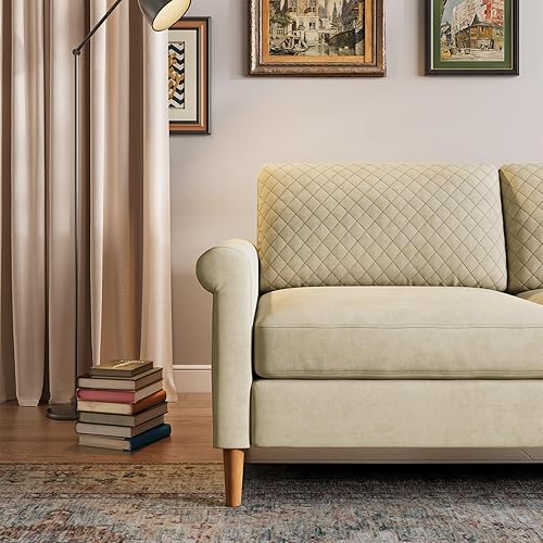 Miniatura 4 de Vesgantti Sofá de 65 pulgadas + silla decorativa de 31.5 pulgadas, sofá de 2 plazas+sillón, sofá de dos plazas híbrido moderno con resortes de