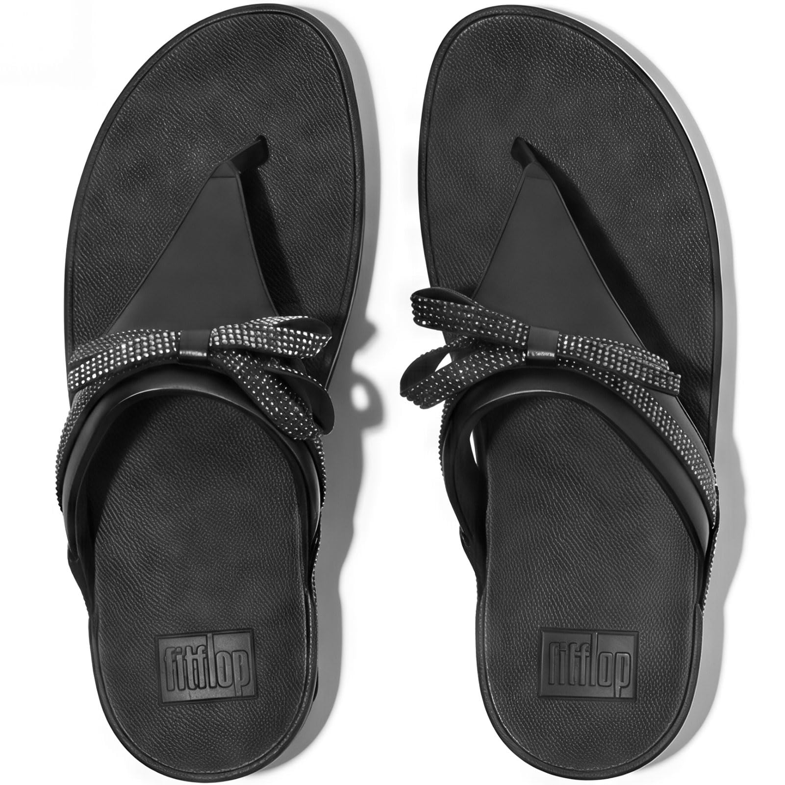 Fitflop Damen Lulu Glitz-bow Leather Toe-post SandalsSandale