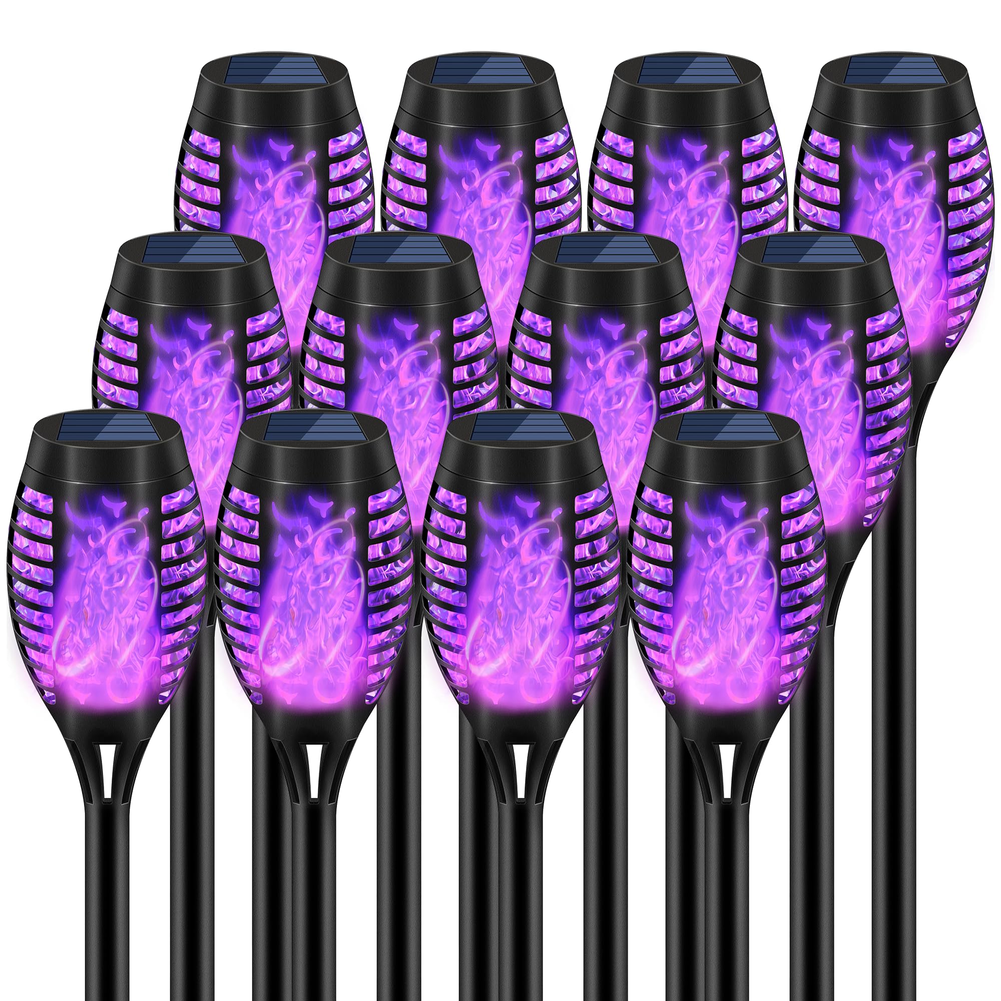 Solarleuchten für Außen | Solar-Taschenlampe mit flackernder Flamme für Gartendekoration | Gartenleuchten wasserdichte solarbetriebene Außenleuchten | LED-Flammenfackeln für den Außenbereich Terrasse
