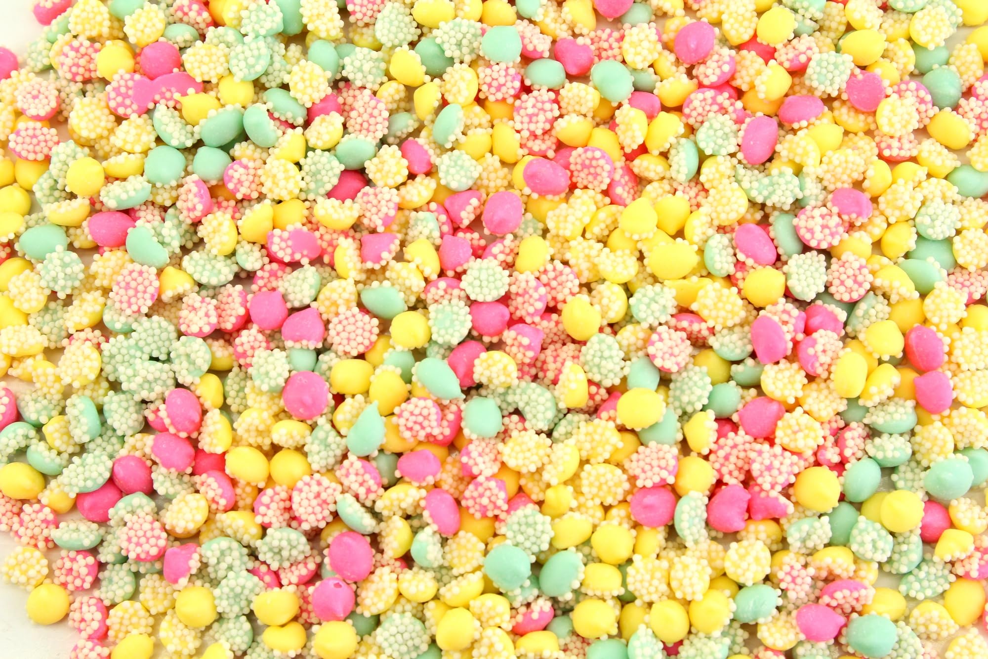 Planet Sweets Pastel Misty Mint Minis Nonpareil Candy - 8 Ounces - Smooth Melty Creamy After Dinner Mints Drops Bulk Candies