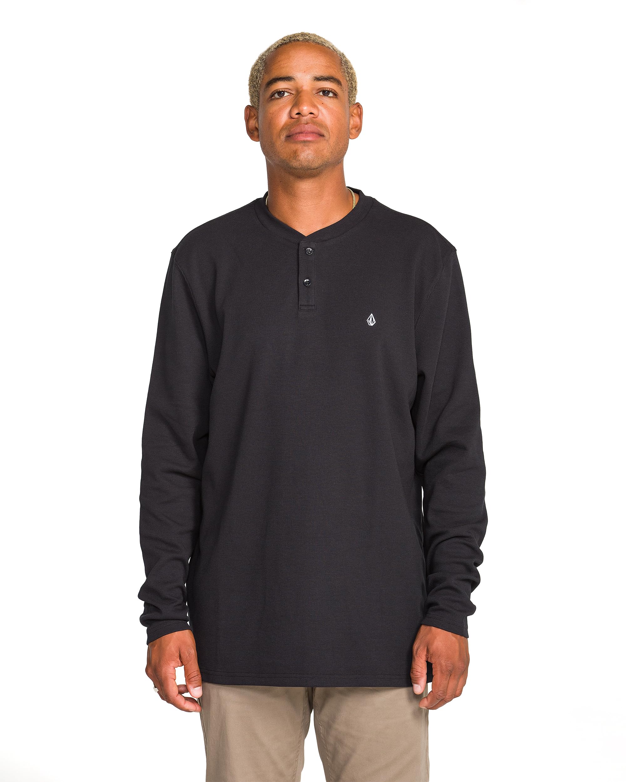 Men's Russel Long Sleeve Henley Thermal Shirt