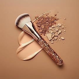 Blending Liquid Makeup Foundation Brush - Kabuki Contour Brush, Face Stippling Brush With Pro Quality Synthetic Dense Bristles For Buffing Mineral Cream, Powder, Blush