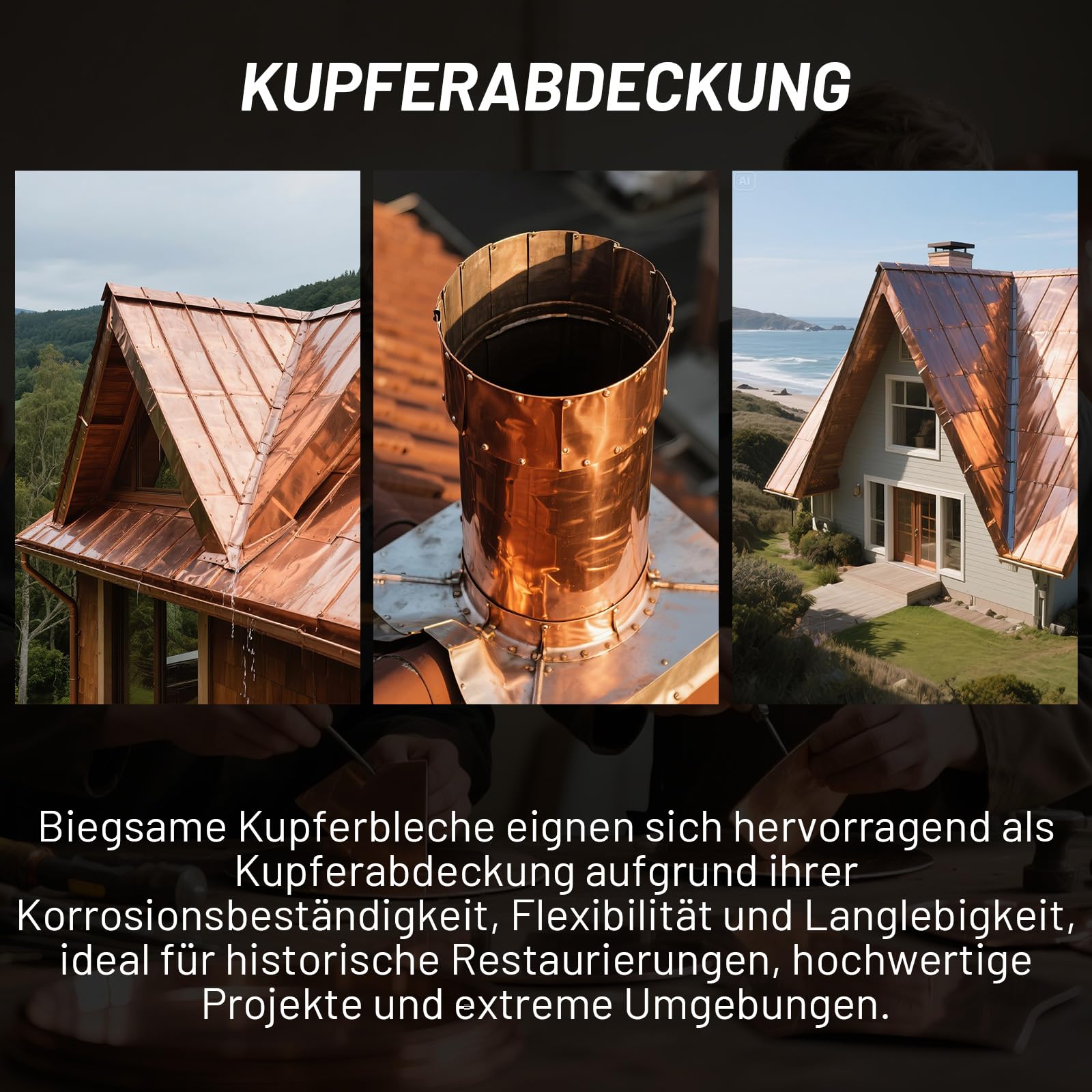 Chudeng 99,99% reine Kupferfolie für Kunsthandwerk, 0,05MM x 0,1M x 2M biegsame weiche Kupferfolie, dünne Kupferfolie versiegeltes Paket