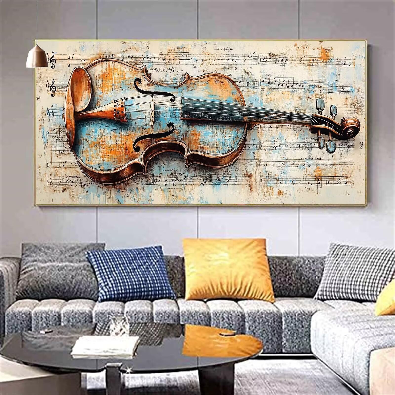 Diamentowe Malarstwo Abstrakcyjne Diamentowe Malarstwo Skrzypce Diamentowe Malowanie Dorosłych, Diamentowe Obrazy Puzzle Diamentowe Rysunki Z Diamentami DIY Diament Sztuka Zestaw Room Decor Oryginalne