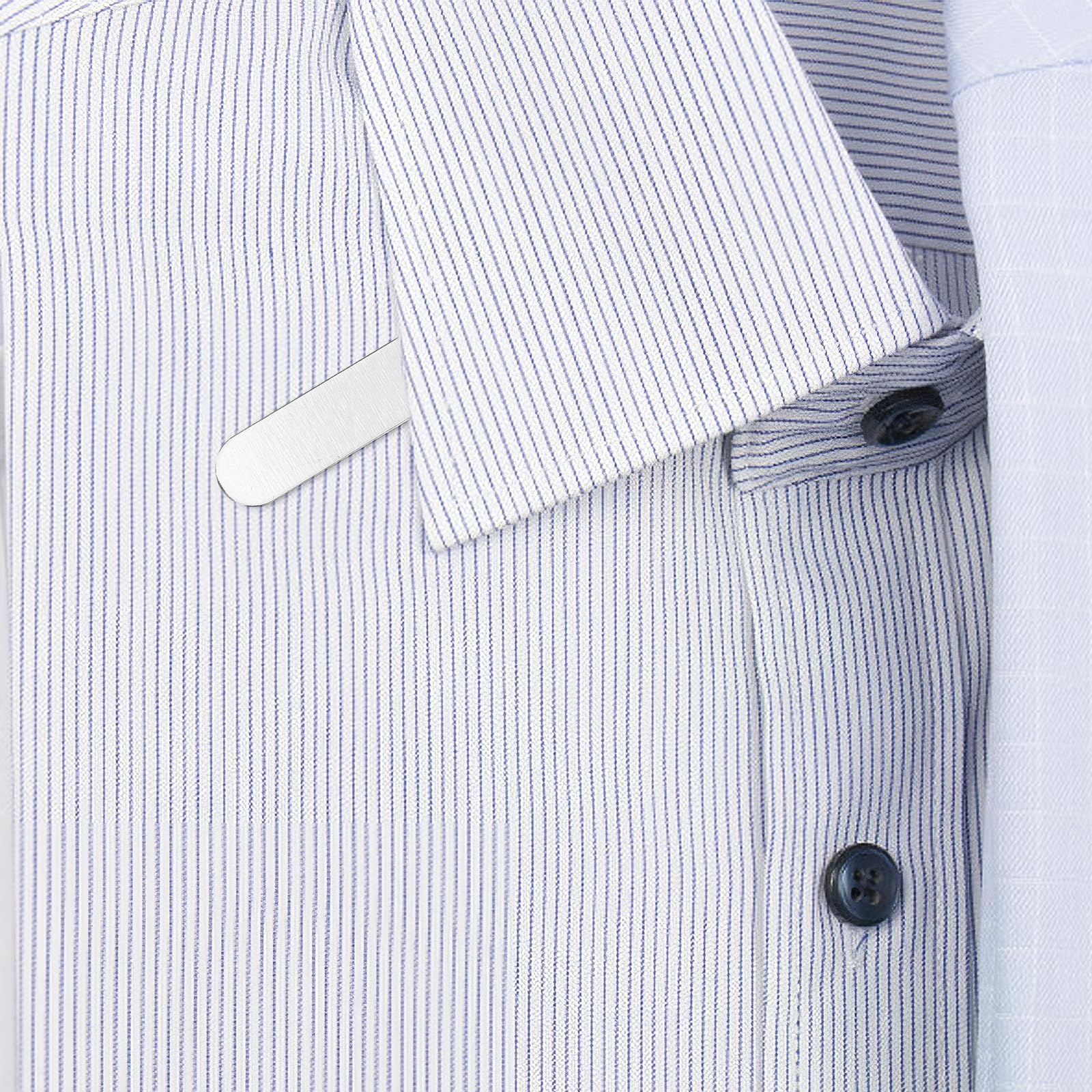 Fermagli per Colletto Argento in Acciaio Inossidabile 40 Pezzi Bordo Liscio e Design Semplice, un Aspetto Professionale per Camicie Uomo e Donna