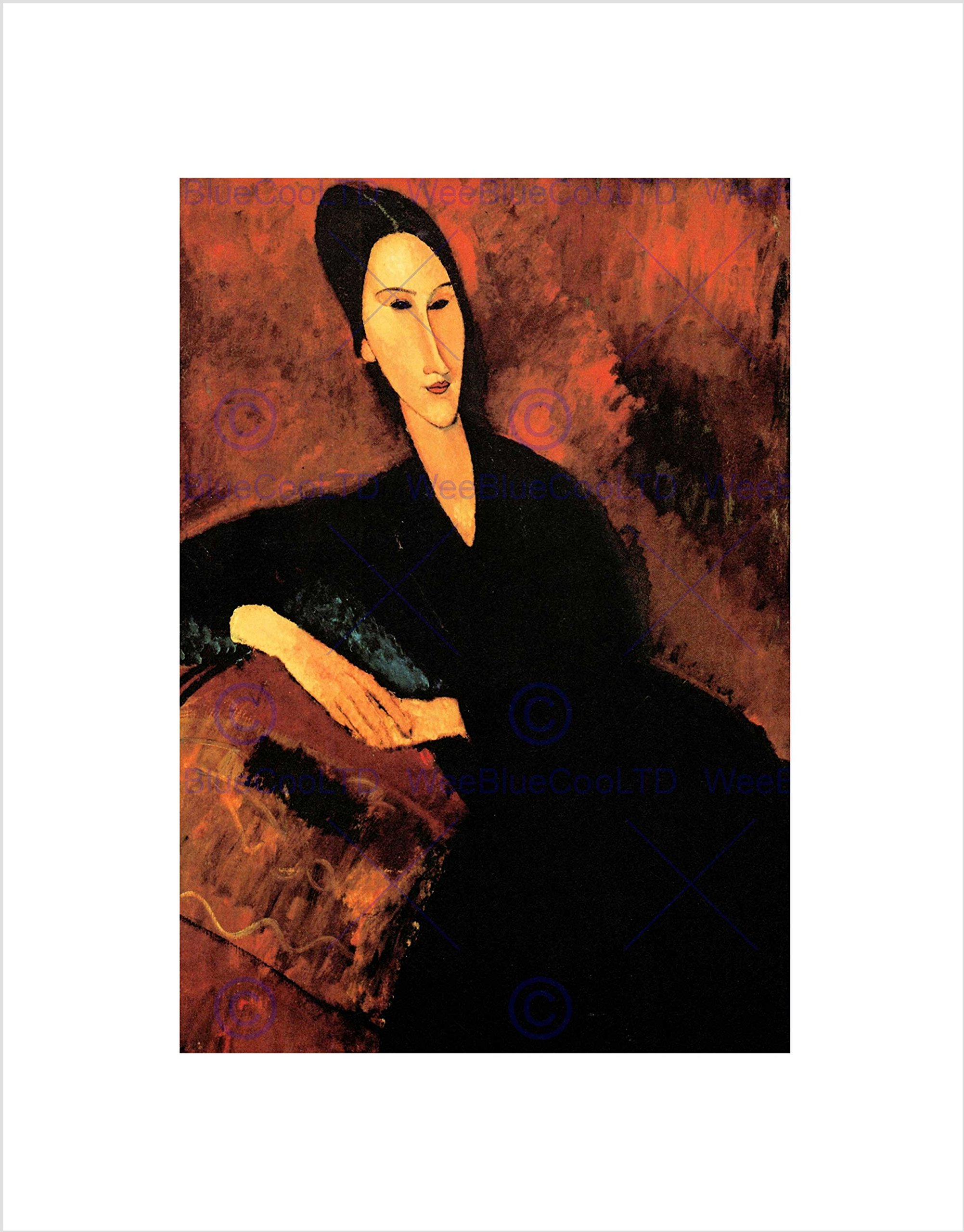 Wee Blue Coo Amedeo Modigliani Portrait Of Anna Zborowska Wall Art Print