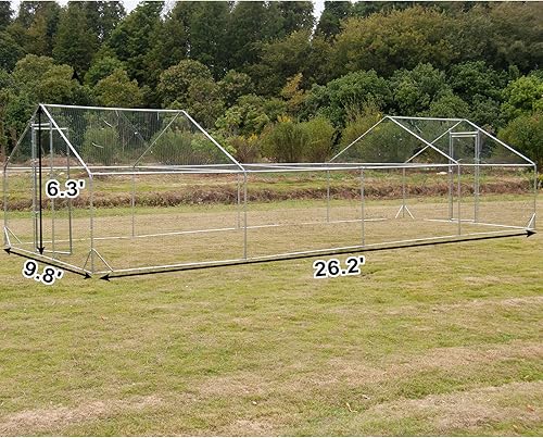 Miniatura 6 de Jaula grande de metal para aves de corral jaula de hábitat para gallinero jaula en forma de espiral con cubierta impermeable y anti-ultravioleta