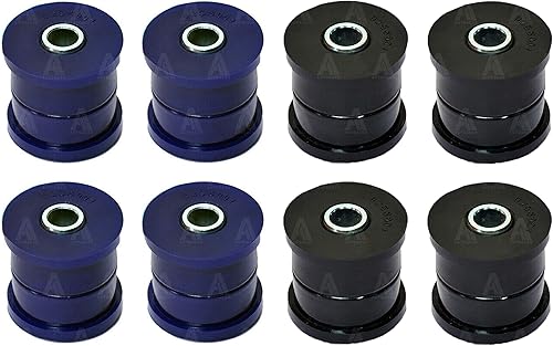 AUTOACER - Kit de bujes de brazo superior e inferior trasero de 8 piezas - Compatible con NISSAN Pathfinder e INFINITI QX4 1996-2004 - Poliuretano -