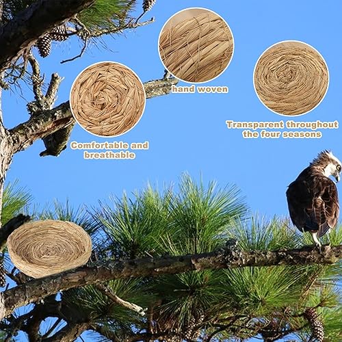 Miniatura 3 de Hand Woven Bird Nest, Bird Breeding Nest House, Versatile Bird Nest, Wood Parakeet Breeding Nest with Constructed, Hummingbird Breeding Shelter for