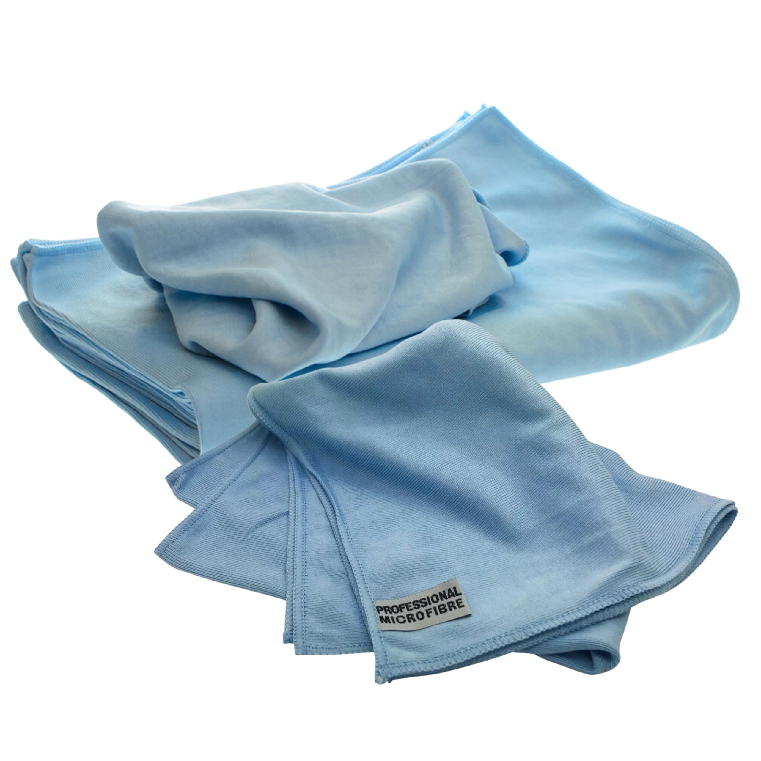 Tek Automotive Blue 10 Pack Giant Glass Microfibre Cloths – 50X80cm, Streak-Free, Lint-Free Glass Cleaning Cloth, Glasses Cleaner, Car Window Cleaner, Durable & Machine Washable Extra Large