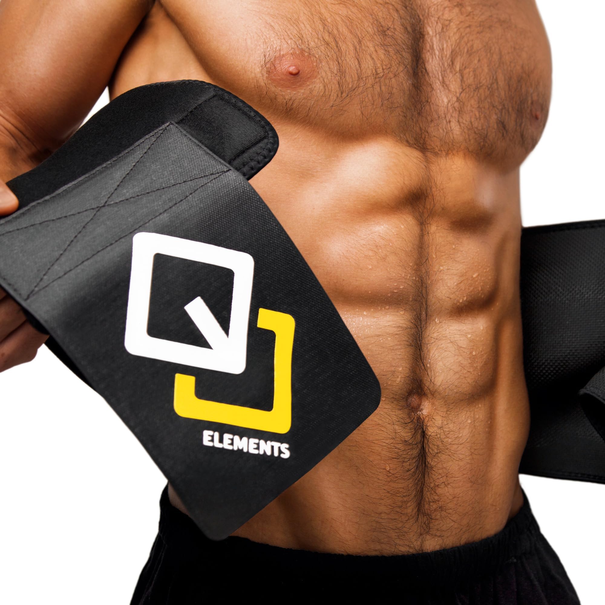 GJELEMENTSWaist Trimmer Belt - Slimming Sweat Belts for Men & Women - Neoprene Sauna Belts for Fat Loss, Weight Loss, Slim Tummy, Flat Stomach, Abs