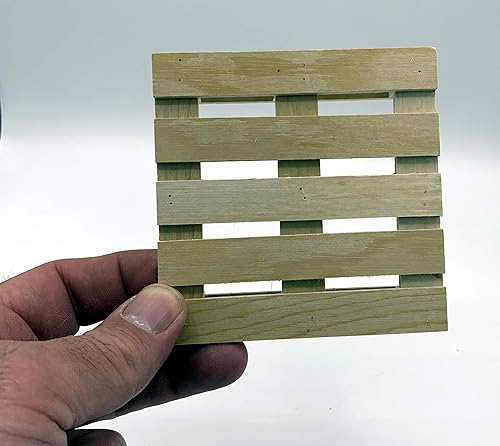 Miniatura 6 de Creative Hobbies Paquete de 6 mini posavasos de madera para bebidas, bebidas calientes y frías, mini bloques de construcción apilables, manualidades