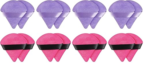 Miniatura 9 de 8 piezas triángulo polvo soplo cara triángulo suave maquillaje Puff terciopelo cosmética base licuadora esponja belleza maquillaje herramientas