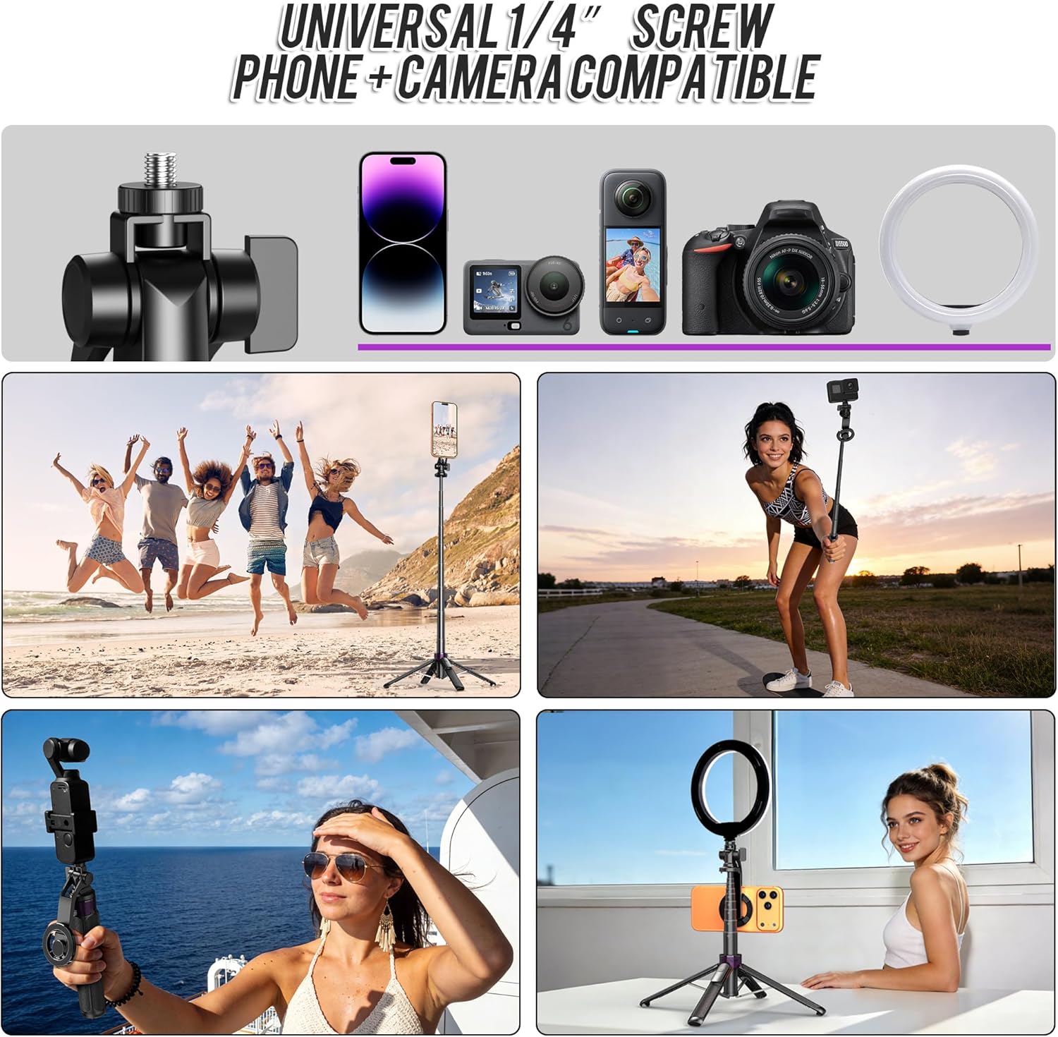 Black Magnetic Selfie Stick