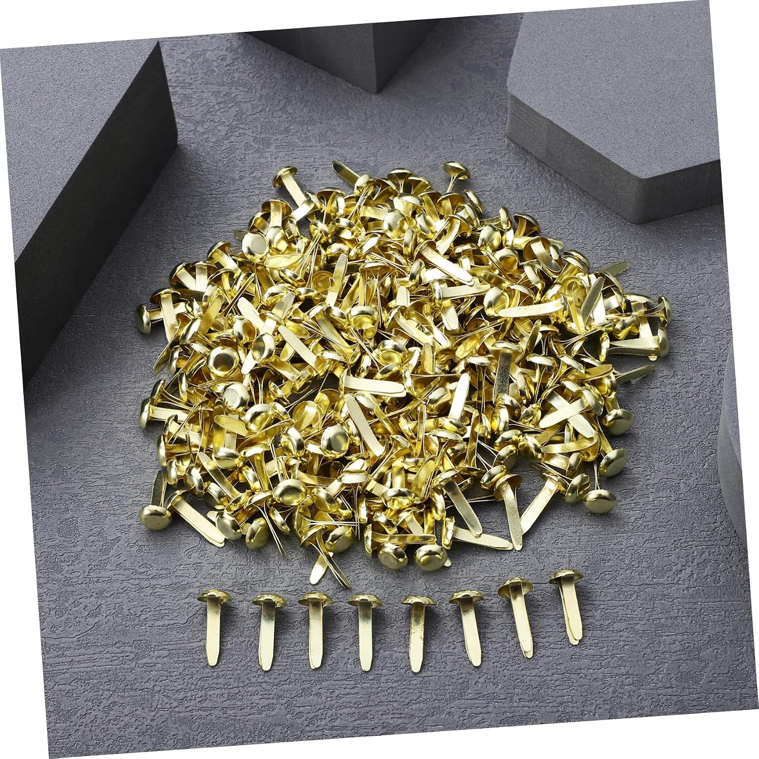 STOBOK 300pcs Round Metal Brads Fasteners for Scrapbooking Crafts Projects Lightweight Clips Electroplated for Paper Crafting and Card Making Pastel Colors