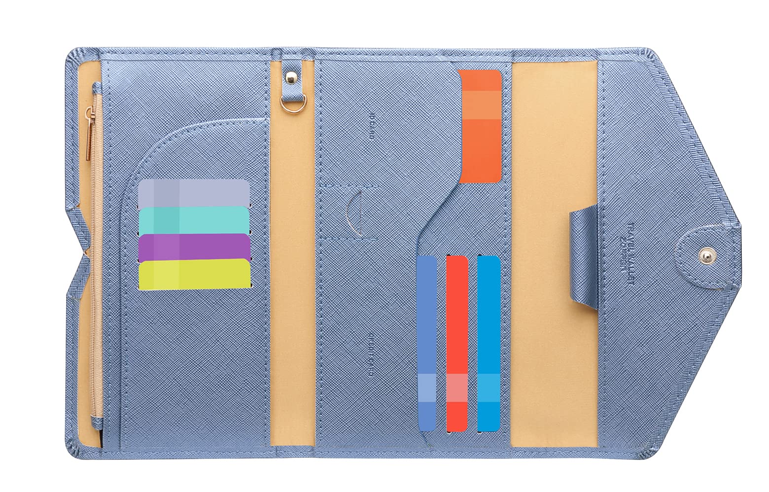 ZOPPENMulit-purpose Rfid Blocking Passport Holder Travel Wallet (Ver.4) Passport and Vaccine Card Holder ComboTri-fold Document Organizer Travel Essentials