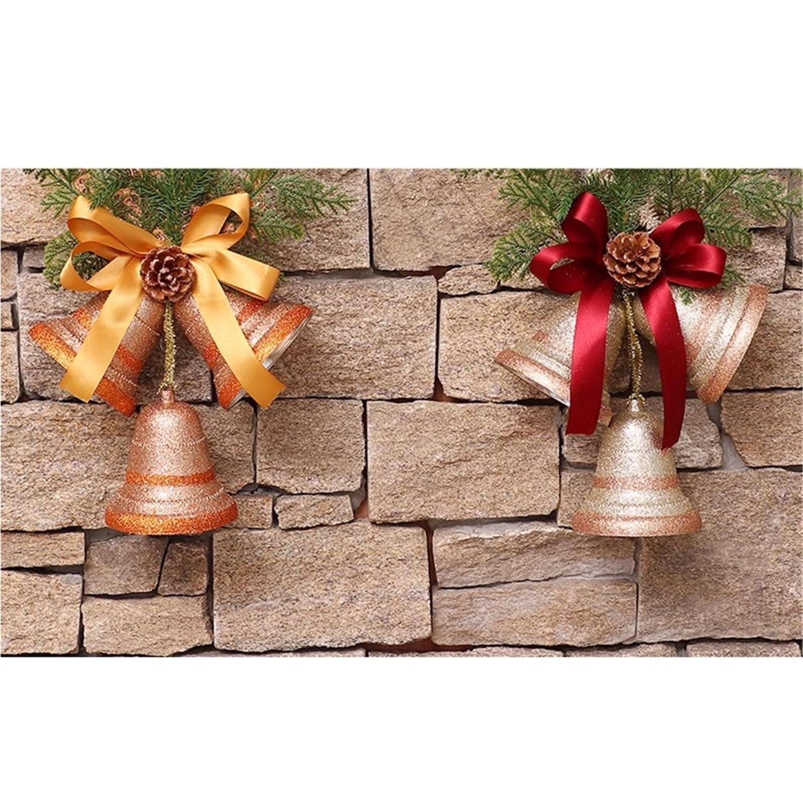 Campane Natalizie Decorazione Ornamento Della Campana Di Natale Lucido Decorazione Anniversario Albero Campanelle Di Natale(Gold)