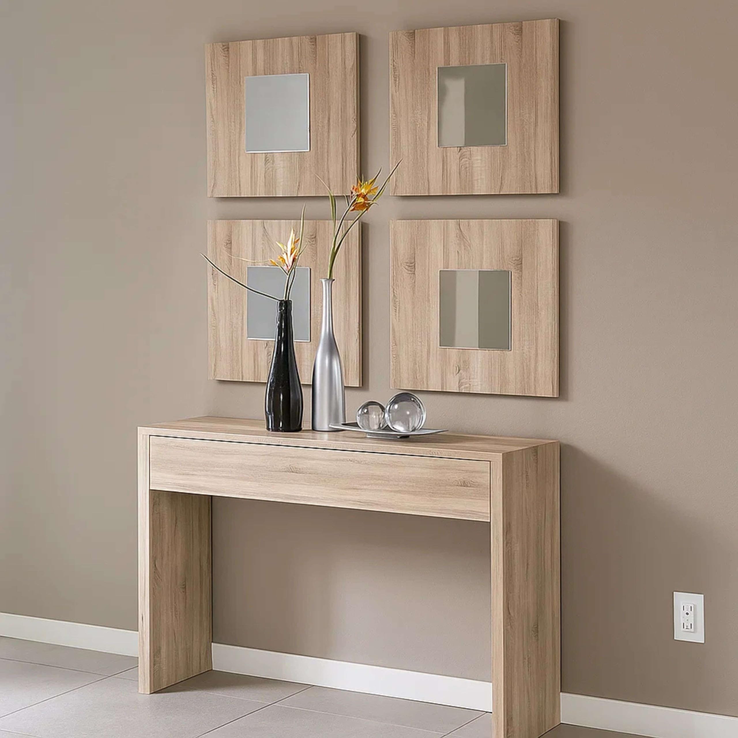 Miroytengo Mueble Recibidor Lupe Cambiran para Entrada 100x76x30 cm Sin Espejo
