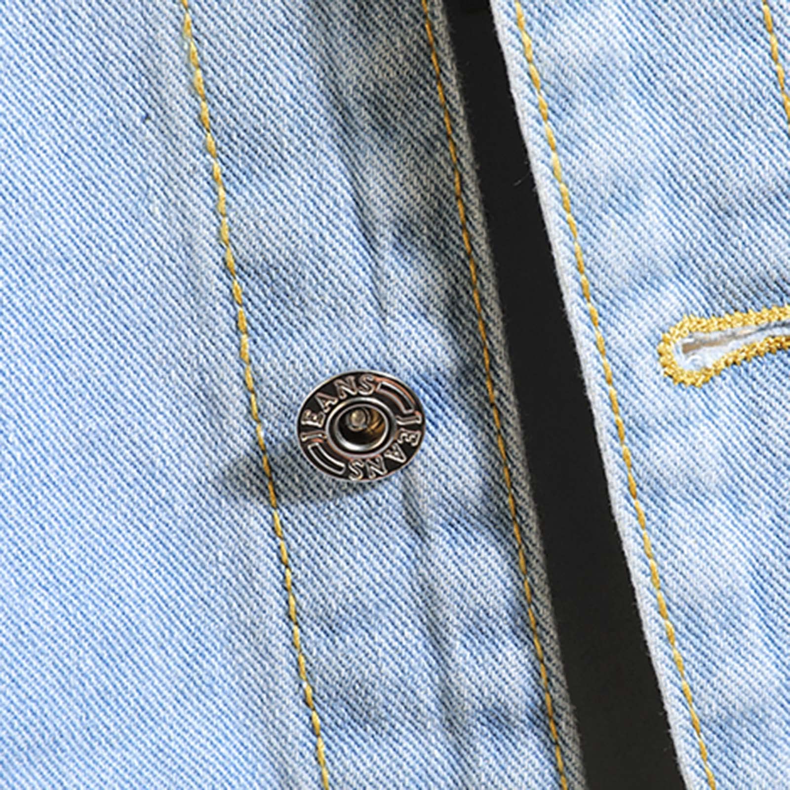 Giacca di Jeans da Uomo, Giacca Uomo Primaverile, Estivo Casual Denim Giacca Moto Slim Fit Jacket Uomo Primavera/Estate/Autunno Maniche Lunghe Giubbino Sportiva Giacca da Lavoro Giacca da Camionista